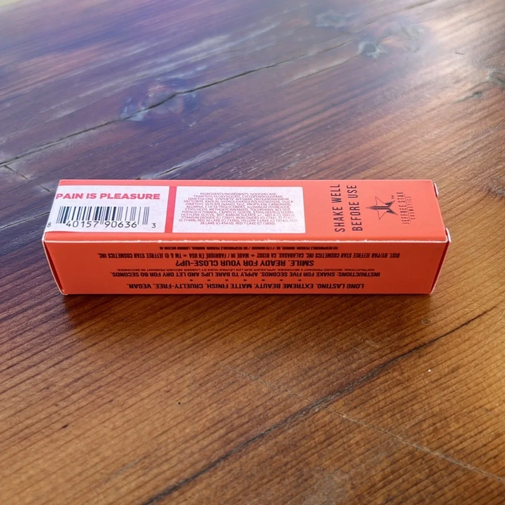 PAIN IS PLEASURE New in Box Jeffree Star Velour Liquid Lipstick Bold Orange